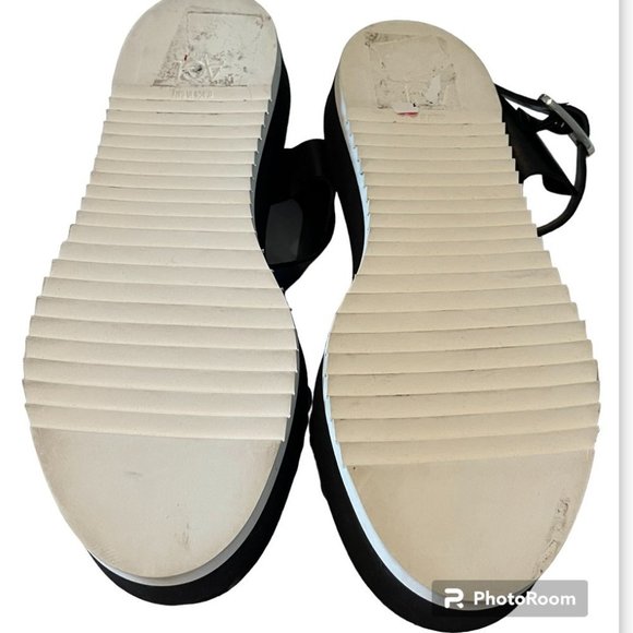 New AGL Mirea Braided Platform Ankle Strap Sandals in Nero/Carbon - Size 8 - Picture 5 of 6